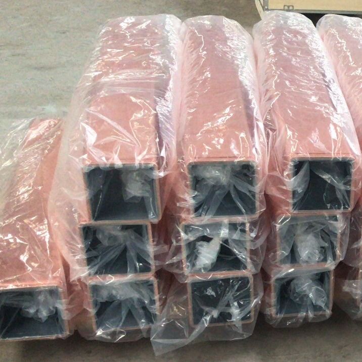 Square CuAg CuCrZr Copper Mould Tube Low Pressure Loss Con Cast Machine